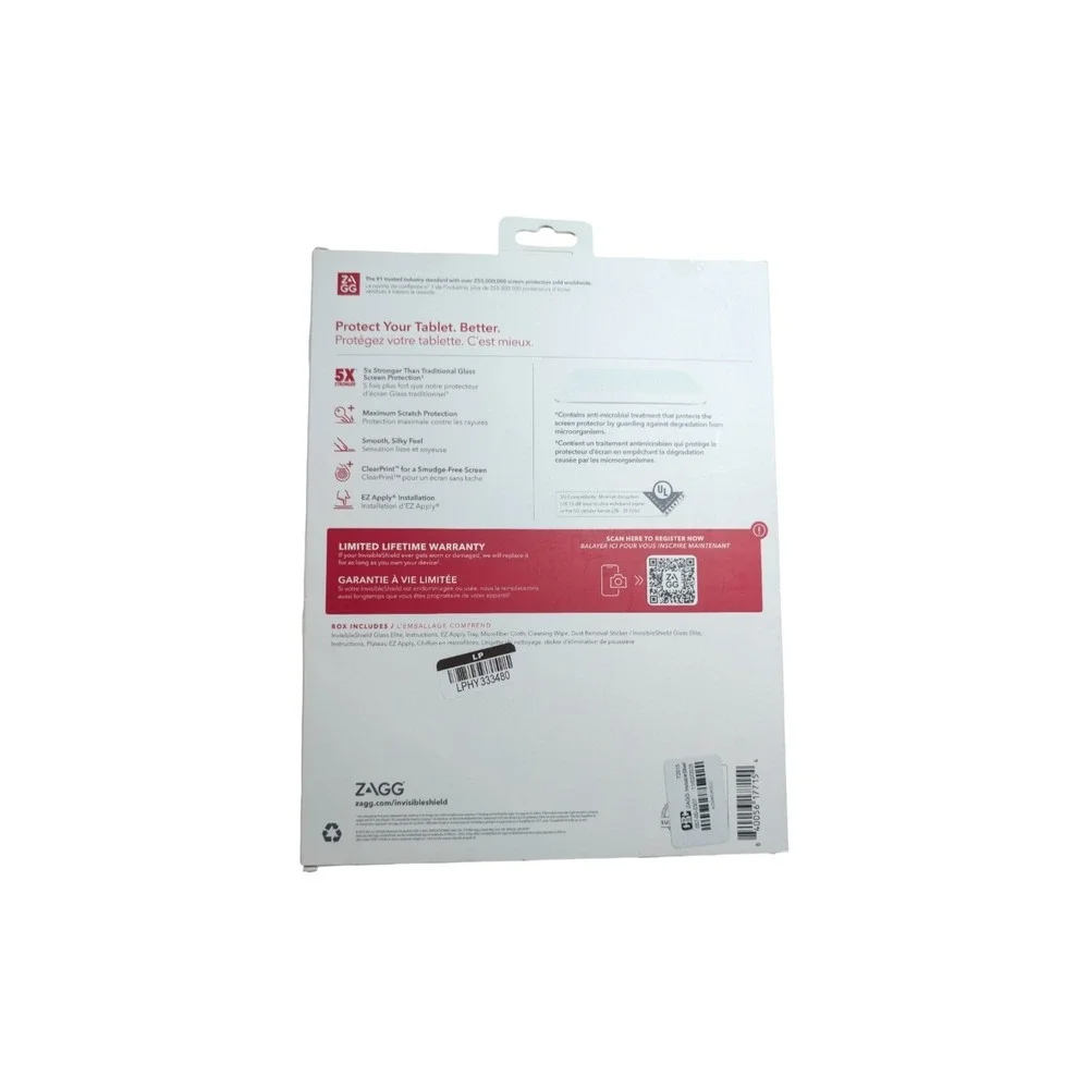 Zagg Glass Elite Screen Protector For Ipad 9th 8th 7th Generation 10.2 Inch